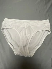 Warner’s White Polyester Blend Size XL Bikini Panty