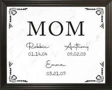 Personalized Gift for Mom From Kids, Mother's Day Gift, 11x14 Framed Photo