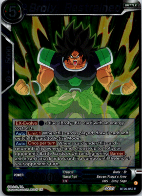 Dragon Ball Super ~ Broly Restrained ~ BT26-052 R Foil - Ultimate