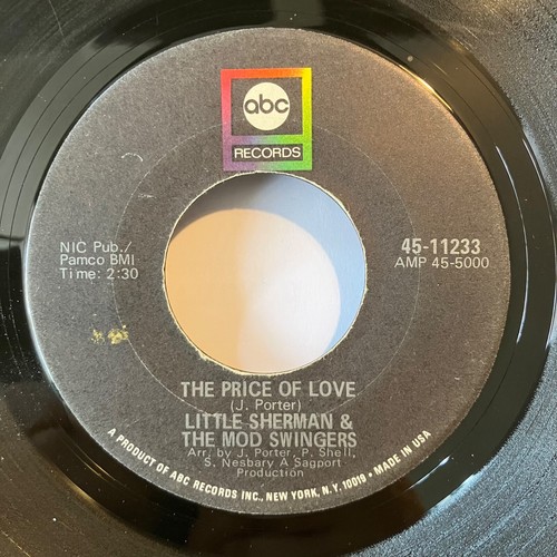 Little Sherman & The Mod Swingers The Price Of Love Northern Soul 7" 45 EX