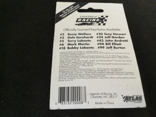 1998 Home Depot #20 Tony Stewart car keychain Legends of Racing car is 2" - Picture 2 of 2