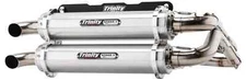 Trinity Racing Brushed Stage 5 Dual Full Exhaust Muffler For 2018-2022 RZR RS1