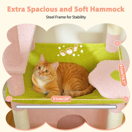 PETEPELA Cat Tree Scratching Post Cat Tower Scratcher Wood Condo House Bed Toys - Picture 46 of 104