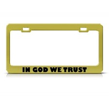 License Plate Frame In God We Trust America Religious Car Accessories Chrome License Plate Frame In God We Trust America Religious Car Accessories Chrome