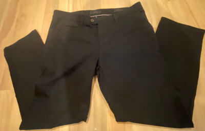 Brax Feel Good Pants Mens 38 x 34 Quantum Pima Darkest Blue (almost Black)
