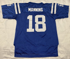 Reebok OnField Peyton Manning Indianapolis Colts 18 Jersey Blue Youth Large