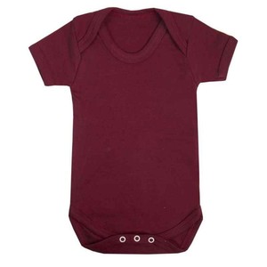 burgundy baby grow