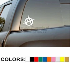 ANARCHY Decal Sticker Diesel Turbo Car Truck | 10 colors to choose from  4 inch