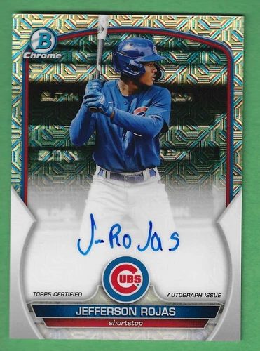 Jefferson Rojas 2023 Bowman Chrome Mega Mojo Refractor Auto Card #BMA-JRS