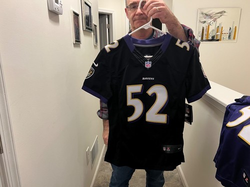 Nike NFL Ray Lewis #52 Baltimore Ravens Youth medium Purple Jersey New With Tag