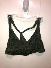 Xhilaration Racerback Lace Bralette Size Large Dark Olive Green