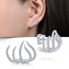Fashion Filled Stud Earring Women Cubic Zircon Wedding Jewelry Gift