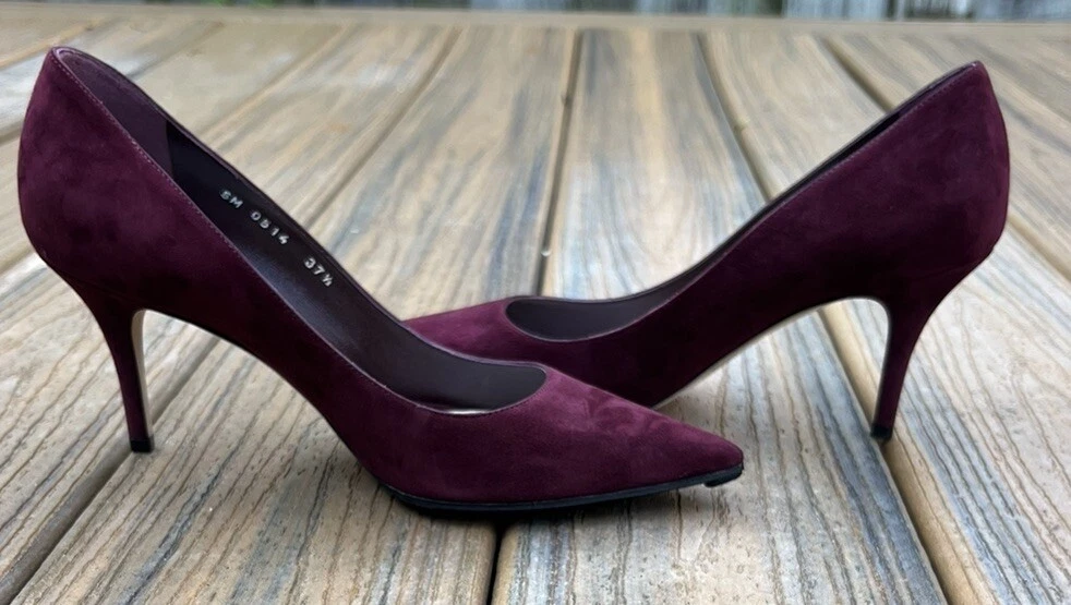 Escarpins pointus Christian Dior Cherie en daim rouge, taille 37,5