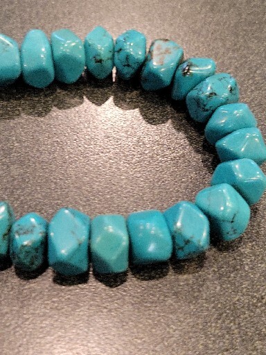 Tiny Turquoise Beaded Bracelet Stretch - image 5