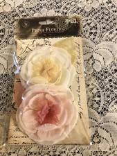New Pack Of Prima Flowers 2 Pieces Nicole Nectar Pink Yellow A35