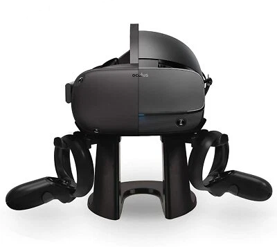 TNE VR Stand, Headphones & Lens Cover for Oculus Quest Virtual Reality 128gb Headset