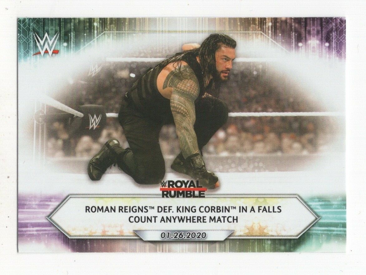roman card sleeves 2021 TOPPS WWE WRESTLING - REIGNS #9 no challenge to these rights is expressed or implied mayday card sleeves Top Shelf