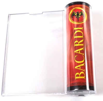 Bacardi Rum USA Acryl Tischaufsteller Menü Halter Fotorahmen Fledermaus Logo