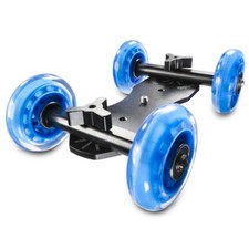 walimex pro, DSLR Kamerawagen Dolly Mini Quad, Schwarz, Blau