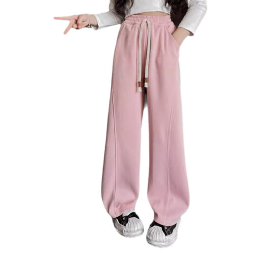 Kids Girls Sweatpants Straight Trousers Hiking Pants With Pockets Jogger Sport - Picture 10 of 25