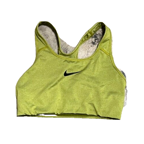 Nike Sports Bra Women's Size Large Green Athletic Sleeveless Poly Blend Dri-Fit-image