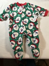 SANTA CLAUS FOOTED FLEECE PJS 0-3M CHRISTMAS CHILDREn  s Place BOY Or GIRL