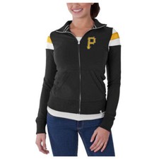 '47 Brand Women's Pittsburgh Pirates Crossover Full Zip Track Jacket Large