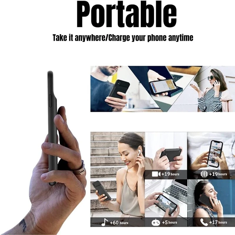 8000mAh Battery Charger Case for iPhone 7 Plus/8 Plus/6S Plus Power Bank Cover - Image 4 of 4