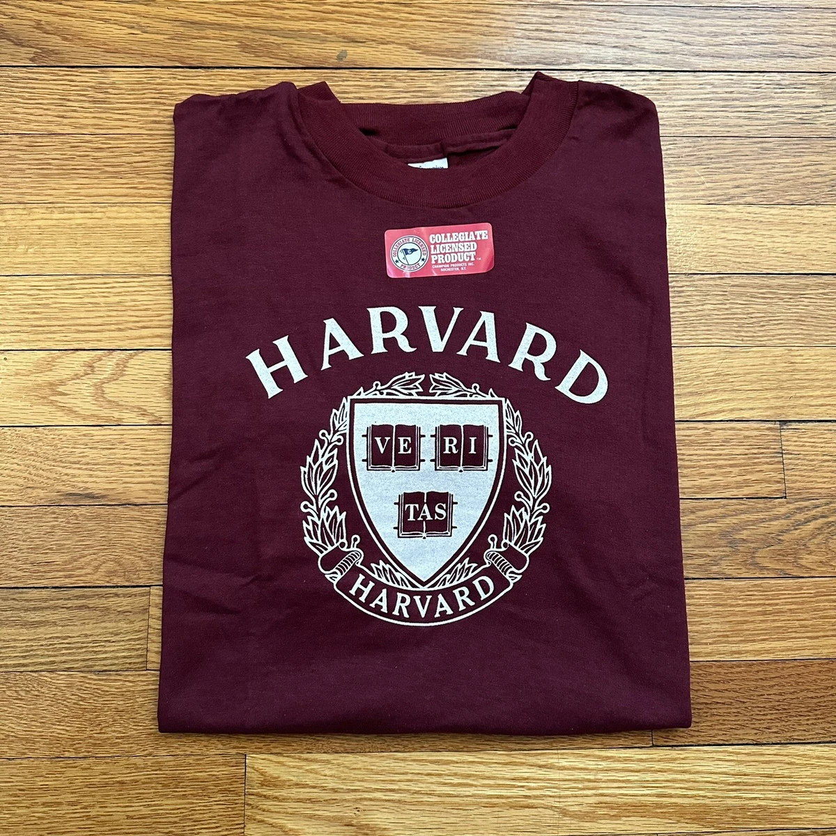 NWT Vintage 80s Champion Harvard University Tee T-Shirt XL Made In USA NEW