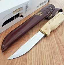 Marttiini Wild Reindeer 11 Fixed Knife 4.25" Stainless Blade Curly Birch Handle
