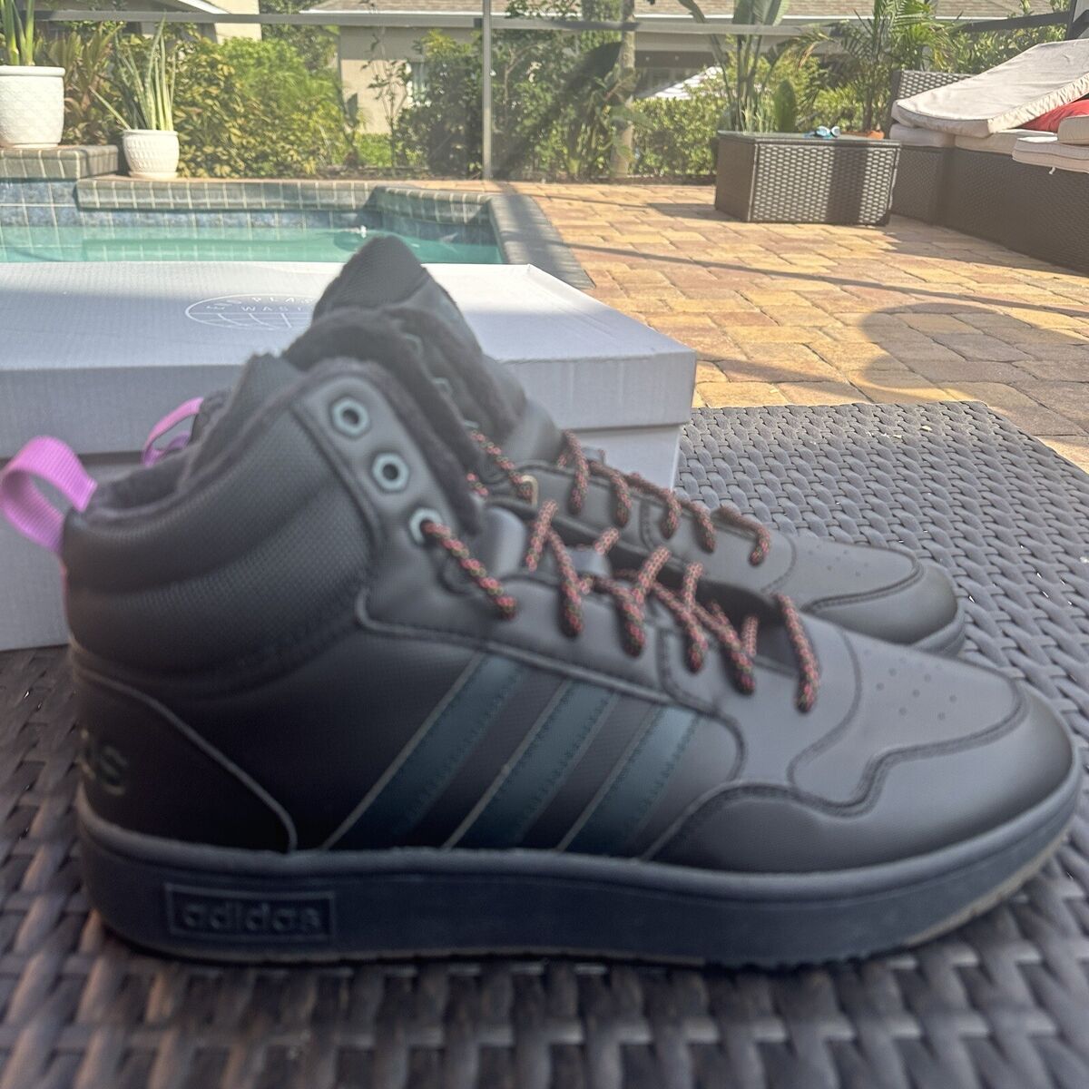 Adidas Hoops 3.0 Winter Mid Black Shadow Green Gum Men's Adidas Hoops 3.0 Winter Mid Black Shadow Green Gum Men's
