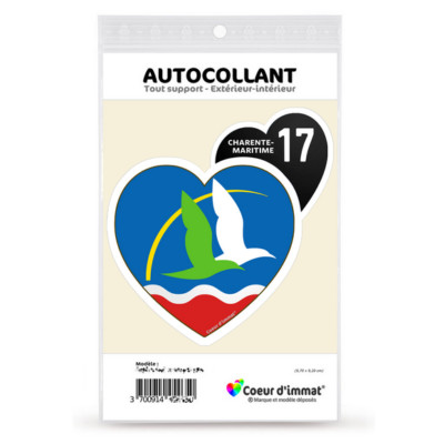 Aufkleber Sticker Herz Ich liebe die Charente-Maritime 17 - Ich liebe