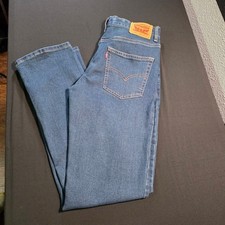 Levi's 514 Boys Dark Blue Denim Jeans 18 Reg 29x31