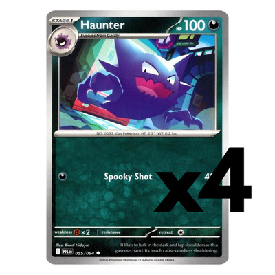 4x Haunter - 055/094 - ME02: Phantasmal Flames Pokemon Playset x4