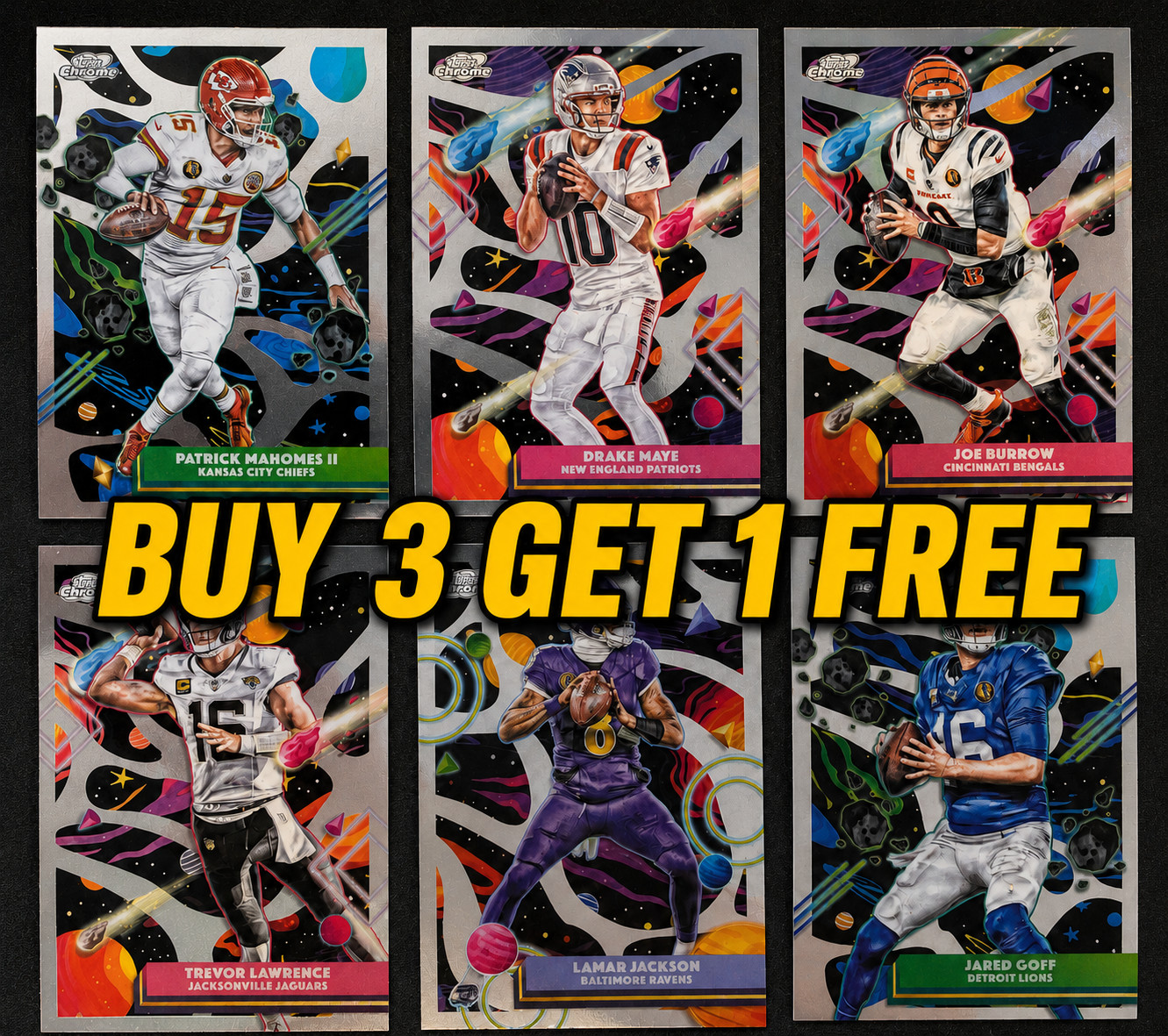 2025 Topps Cosmic Football BASE SINGLES #1-200 You Pick & Complete Your Set