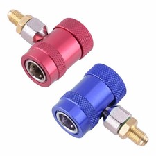 2x R134A Quick Connector Adapter Coupler Car A/C Manifold Gauge Low & High HVAC