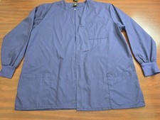 NWT Natural Uniforms Size XL True Blue Scrub Jacket Warm Up Lab Coat Medical