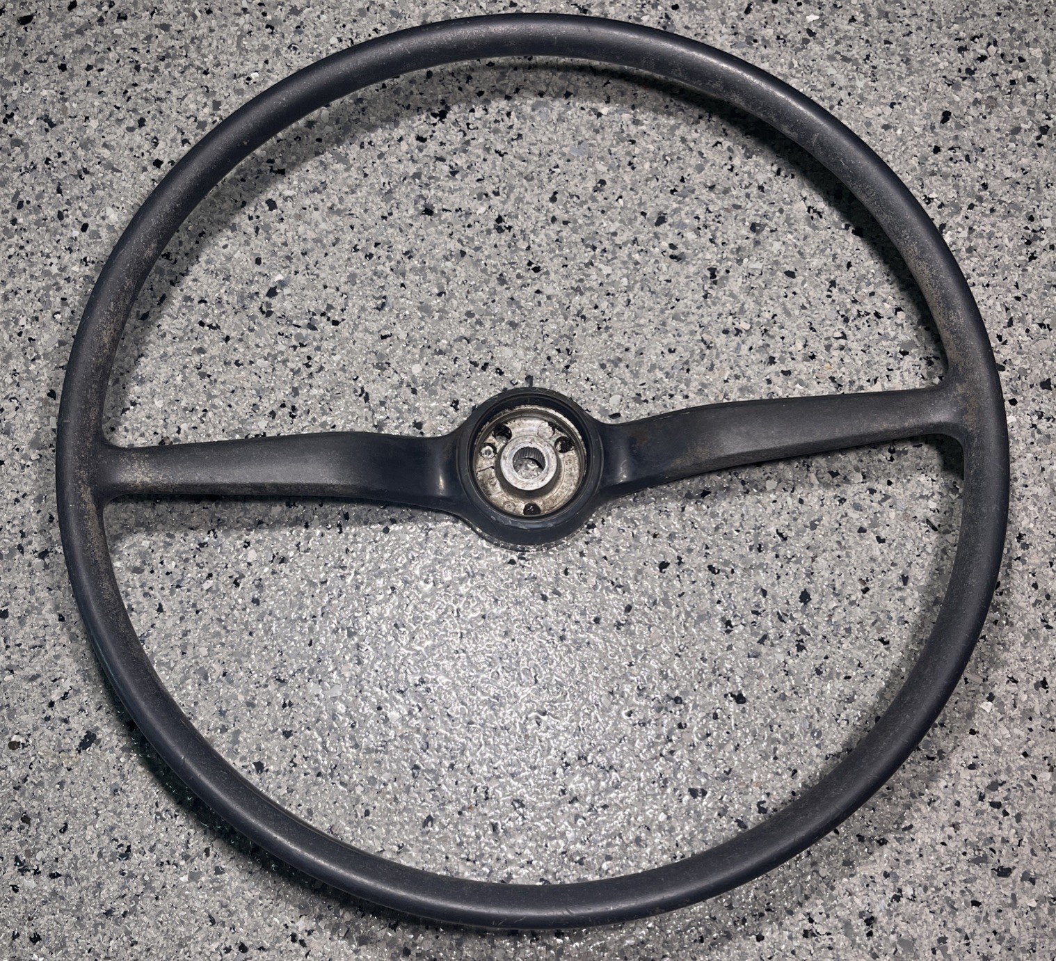 Volkswagen VW Bus Westfalia 76-79 Steering Wheel Black removed from a 1976 Westy