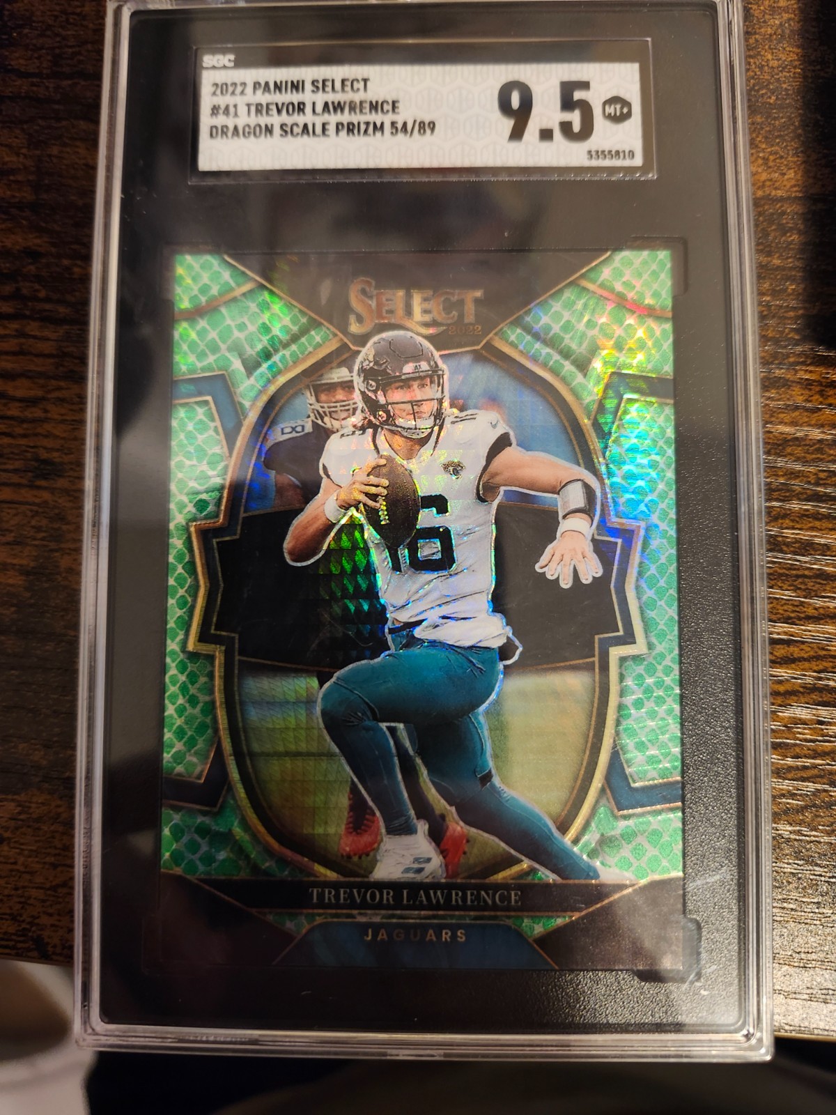 2022 Panini Select - Concourse Trevor Lawrence #41 Dragon Scale Prizm /89