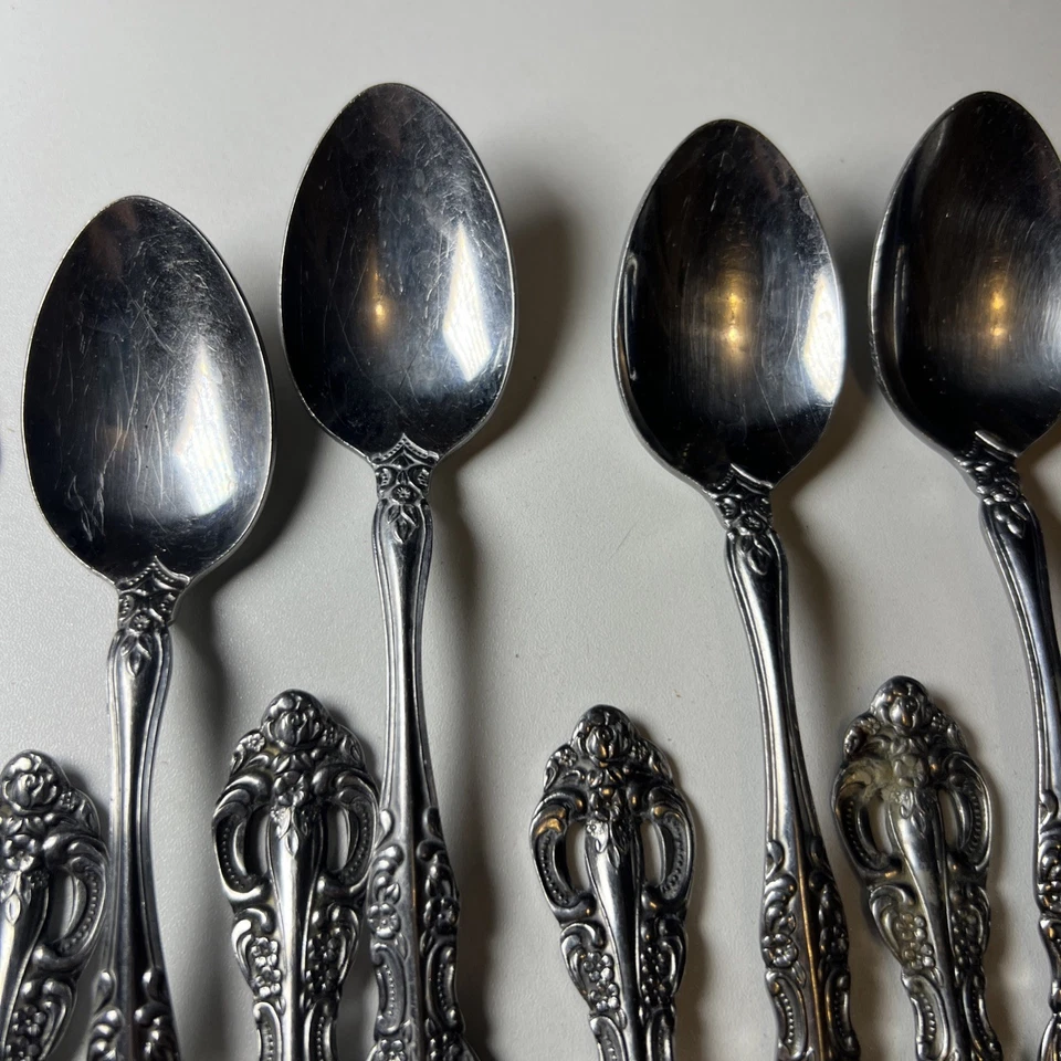 United Silver Co ACADIA Juego 9 cucharas pequeñas cuchillo mermelada Japón cubiertos de acero inoxidable Foto 3 de 4