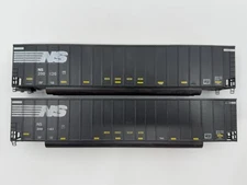 HO Lot of 2 LBF Norfolk Southern 8200 Cu Ft Wood Chip Hopper Gondola Cars NS