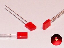 LED 2x5mm rechteckig flach diffus 2x5x7mm LEDs 10 20 50 100 Stück Set Auswahl