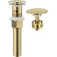 Pop Up Drain, Bathroom Sink Drain Stopper with Overflow, Vessel Sink Drain As...