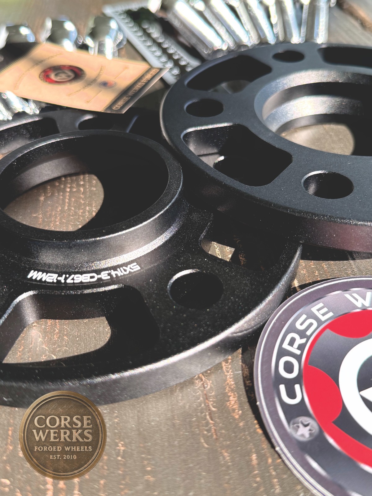 Corse Werks Ferrari Wheel Spacers Set – 12mm and 20mm with Extended Bolts