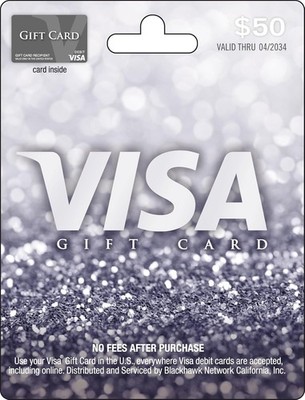 $50 Visa Prepaid Card/Physical GiftCard + 48HRS EMAIL DELIVERY/NO Card Fee 100z