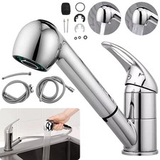 Chrome Combi Mixer Tap & Pull Out Shower Handset For Motorhome/Caravan/Boat