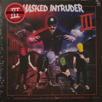 LP & MP3 Masked Intruder III WHITE & BLOOD RED PIN WHEEL, LTD ED NEW OVP