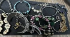 Vintage Lot Of 15 Estate Assorted Costume Jewelry Some 925 Bracelets