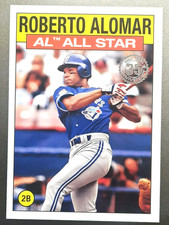 ROBERTO ALOMAR-2021 TOPPS 35TH ANNIVERSARY 1986 INSERT ⚾️BASEBALL CARD-BLUE JAYS