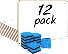 Scribbledo 12 Pack Mini White Boards 9x12 Double Sided Dry Erase Boards